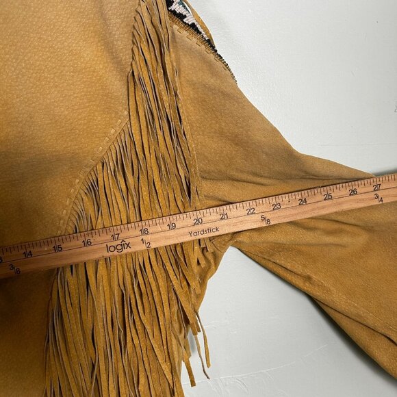 Cripple Creek Jacket Womens XL Genuine Leather Aztec Beaded Fringe Western - Picture 5 of 6